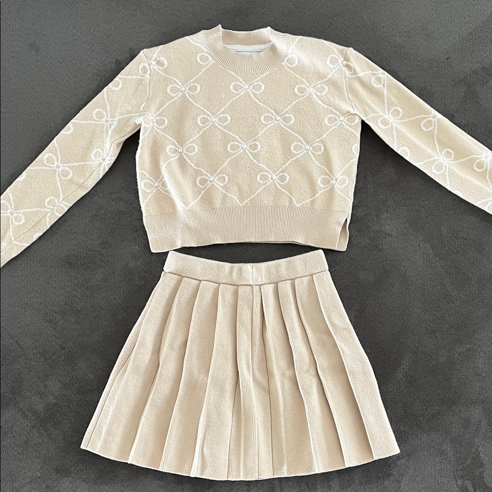 T Tahari Cream Kids Matching Set